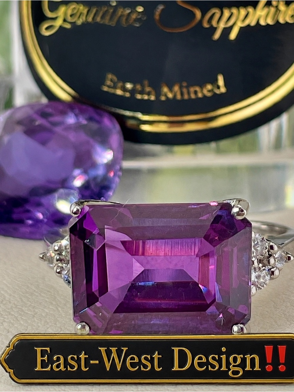 6.58ct Purple Sapphire ring